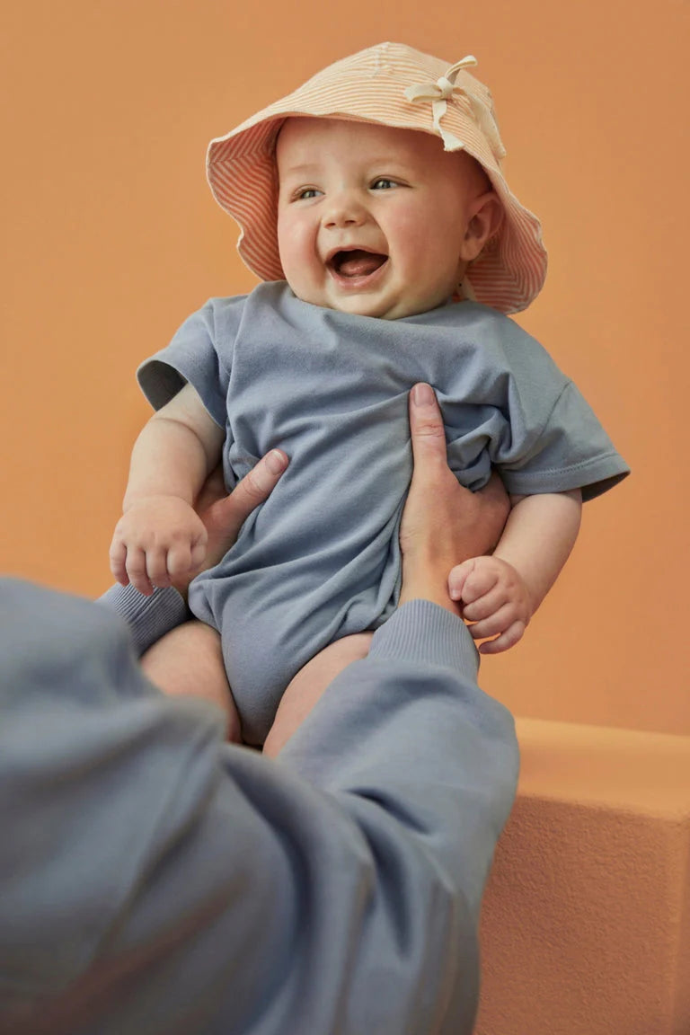short-sleeved baby romper